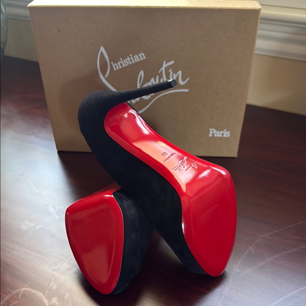 Christian Louboutin Black Heels with Signature Red Soles
